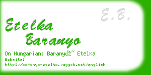 etelka baranyo business card